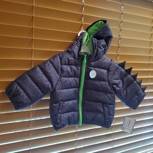Carters Dinosaur Spiked hood Jacket Size 12 Months